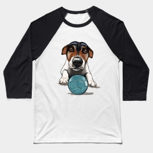 Cheeky Jack Russell with Ball Baseball T-Shirt
